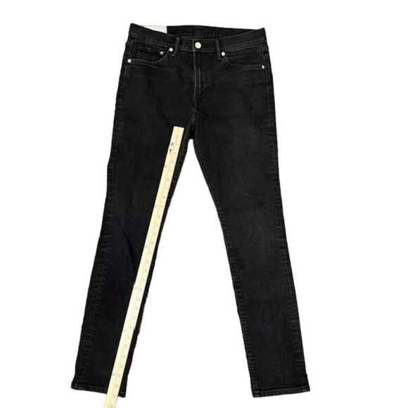 & Denim Men's Skinny Coupe Moulante Black Jeans Size 32x32 - Picture 3 of 7